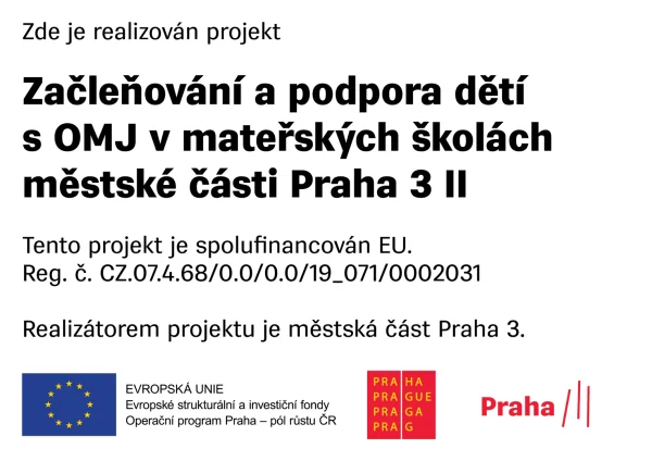 Začleňování dětí s OMJ — projekt banner 2022
